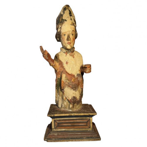 Early 18th century figure of St Nicholas