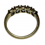 9ct yellow gold blue topaz ring