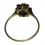 Sapphire flower head cluster ring