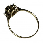 Sapphire flower head cluster ring