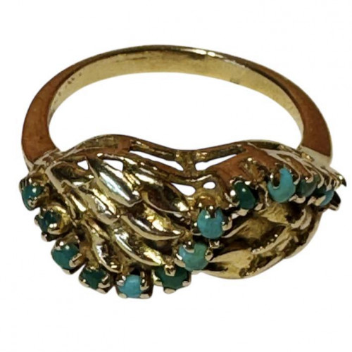 1950s 18ct yellow gold cocktail ring