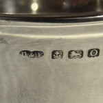 Three piece silver tea set