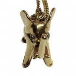 Retro yellow gold elephant pendant