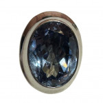 Large oval topaz ear clips