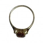 Gold citrine and diamond ring