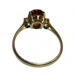 Gold citrine and diamond ring