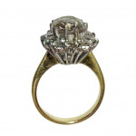 1960s cocktail cluster ring