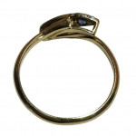 18ct yellow gold sapphire and diamond ring