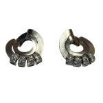René Boivin (Attb) platinum and diamond ear clips