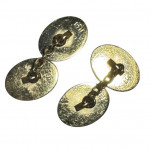 Mid-century gilt enamel cufflinks