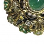 Silver gilt and enamel brooch