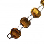 1920s Art Deco silver citrine paste bracelet