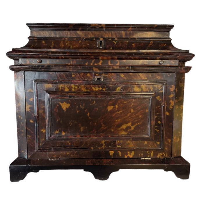 17th century tortoiseshell veneer table cabinet