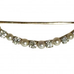 Natural saltwater pearl and diamond brooch