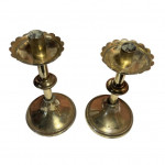 Pair of 18th century brass candlesticks