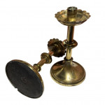 Pair of 18th century brass candlesticks
