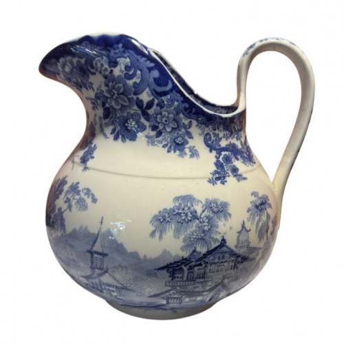 Mintons blue and white pattern water jug
