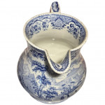 English blue and white pattern water jug