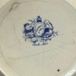 English blue and white pattern water jug