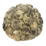 Cast stone basket of fruit