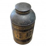 Regency toleware tea canister
