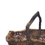 Japanese root and wicker double basket