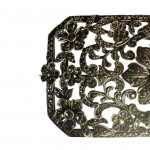 Belle Époque silver plaque brooch
