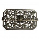 Belle Époque silver plaque brooch