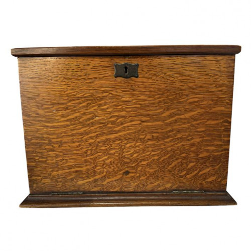 Oak stationery box