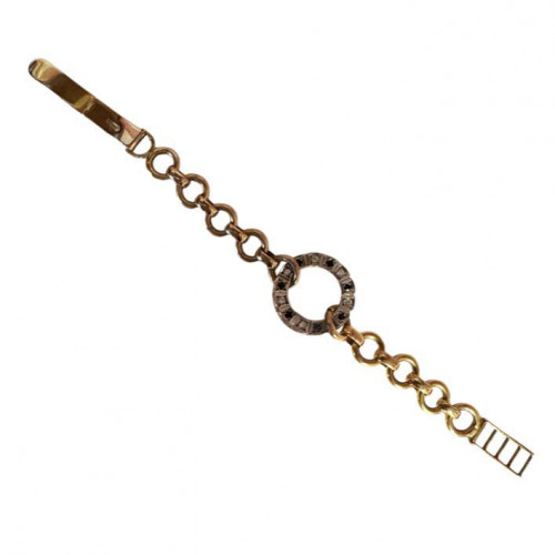 1940s rose gold sapphire and diamond bracelet