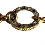 1940s rose gold sapphire and diamond bracelet