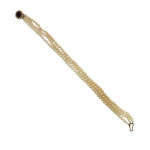 Triple stand cultured pearl choker