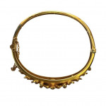 Victorian gold and seed pearl bangle
