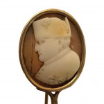 French Napoleon Bonaparte cameo cravat pine