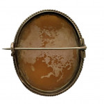 19th century carved shell cameo brooch