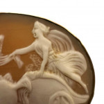 19th century carved shell cameo brooch