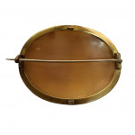 19th century carved shell cameo brooch