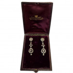 Fine pair of diamond chandelier earrings