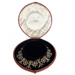 Fine yellow gold seed pearl necklace