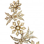 Fine yellow gold seed pearl necklace