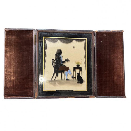 Locke & Whitfield silhouette on glass