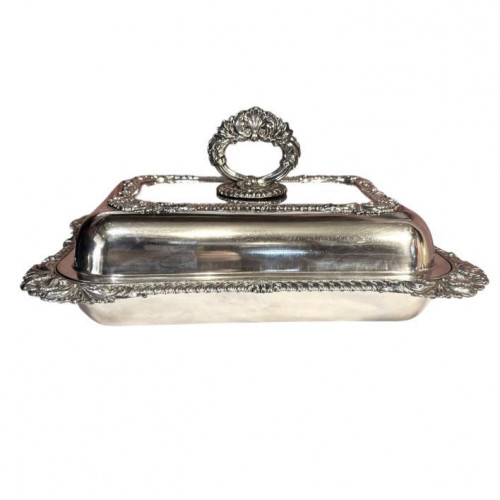 Pair of Georgian Old Sheffield Plate covered dishes