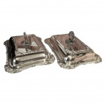 Pair of Georgian Old Sheffield Plate covered dishes