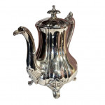 Gourd form silver plate coffee pot