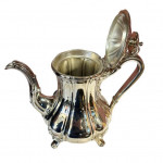Gourd form silver plate coffee pot