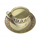 Pair of Regency porcelain cups and saucers