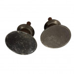 Pair of 18th century steel candle stick holders
