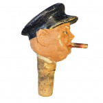 1940s Winston Churchill bottle stopper
