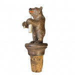 Black Forest drinking bear bottle stopper