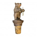 Black Forest drinking bear bottle stopper